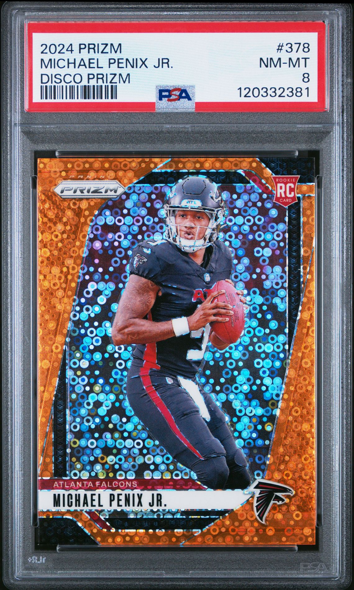 2024 Panini Prizm Michael Penix Jr. #378 (Disco Prizm) Nm-Mt 8 front
