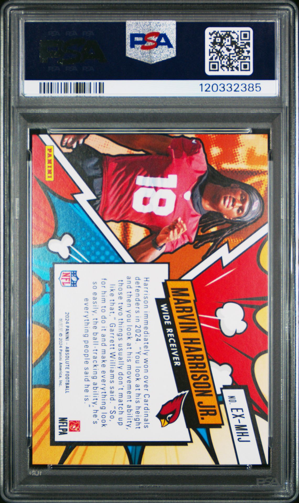 2024 Panini Absolute Explosive Marvin Harrison Jr. #Exmhj Mint 9 back