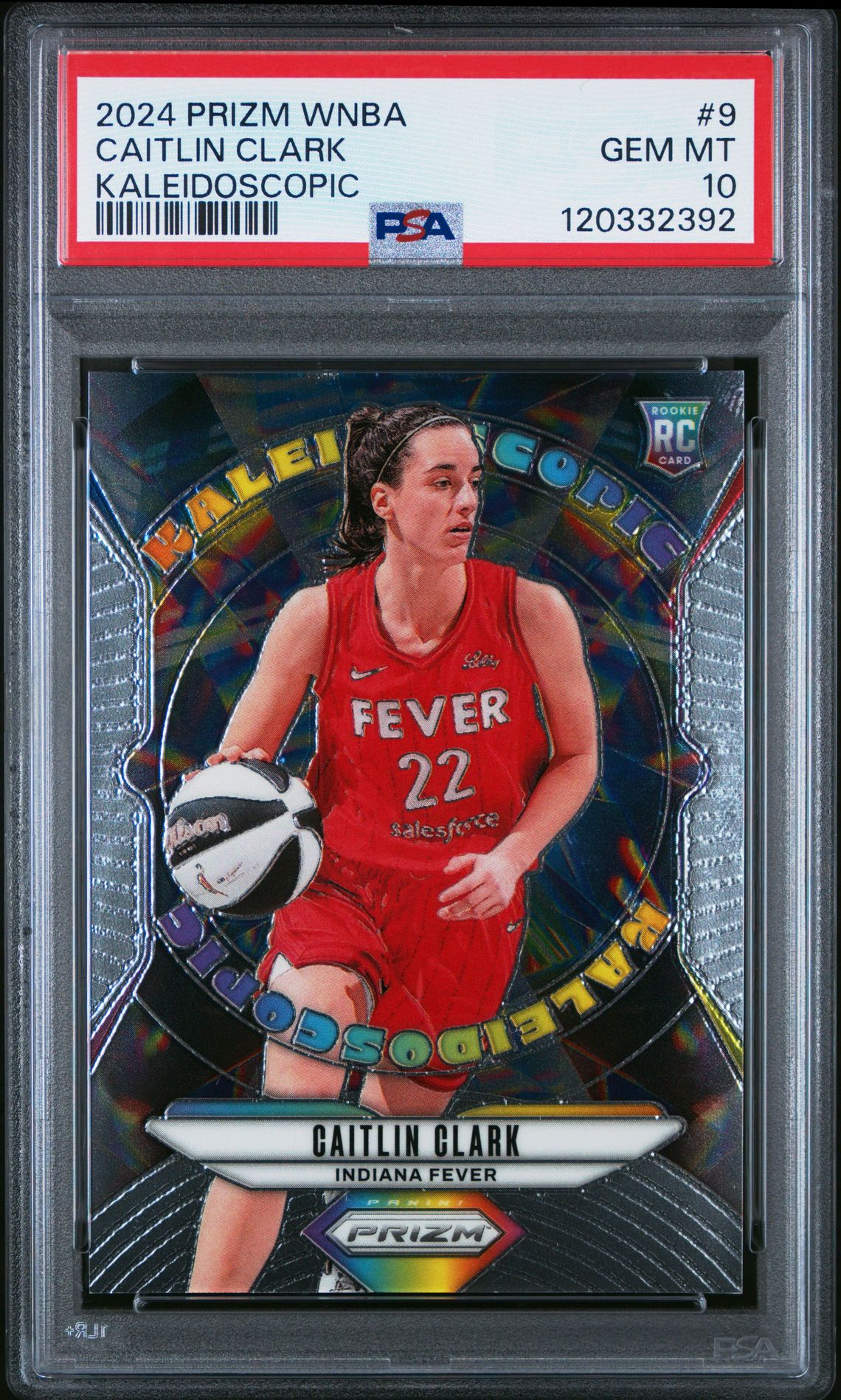 2024 Panini Prizm Wnba Kaleidoscopic Caitlin Clark #9 Gem Mt 10 front