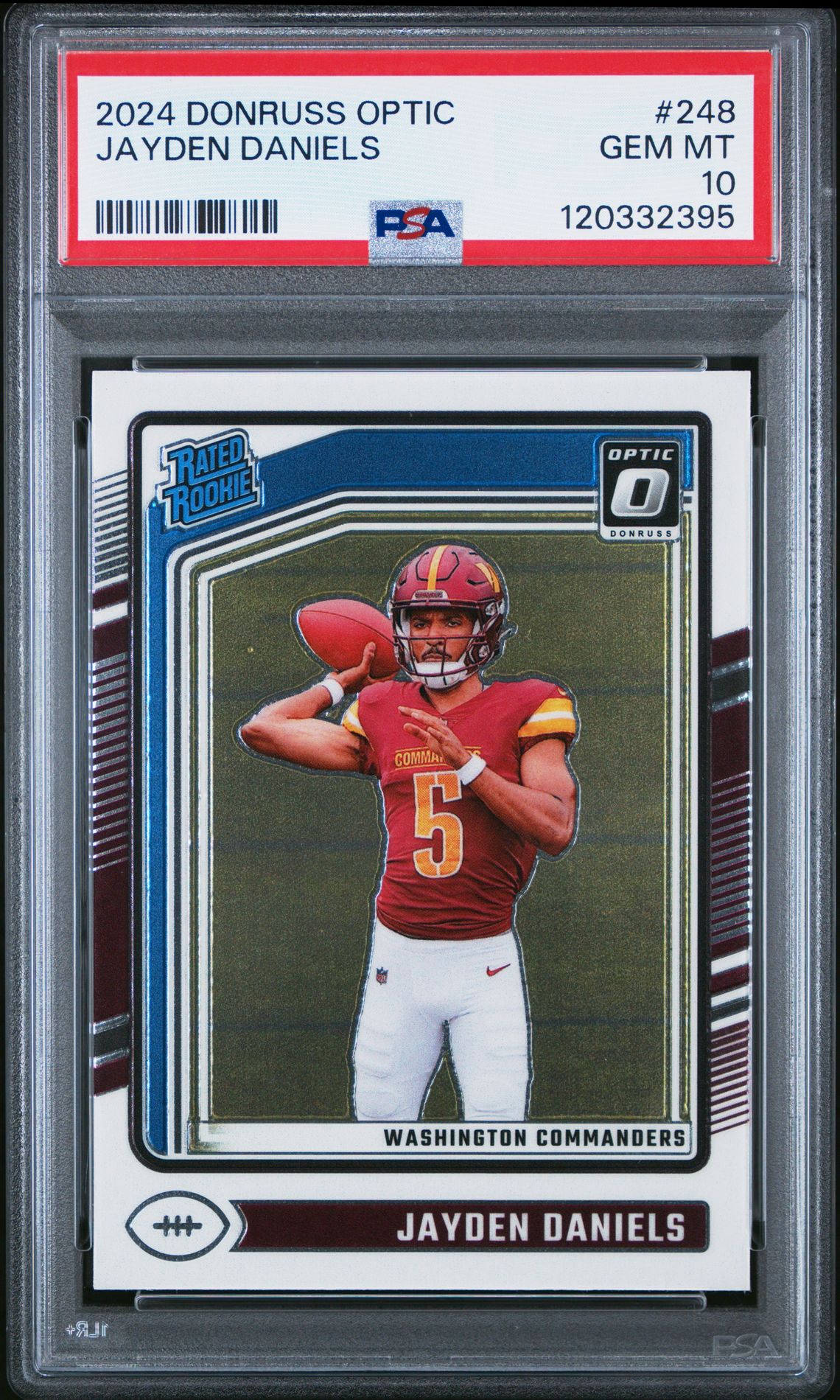 2024 Panini Donruss Optic Jayden Daniels #248 Gem Mt 10 front