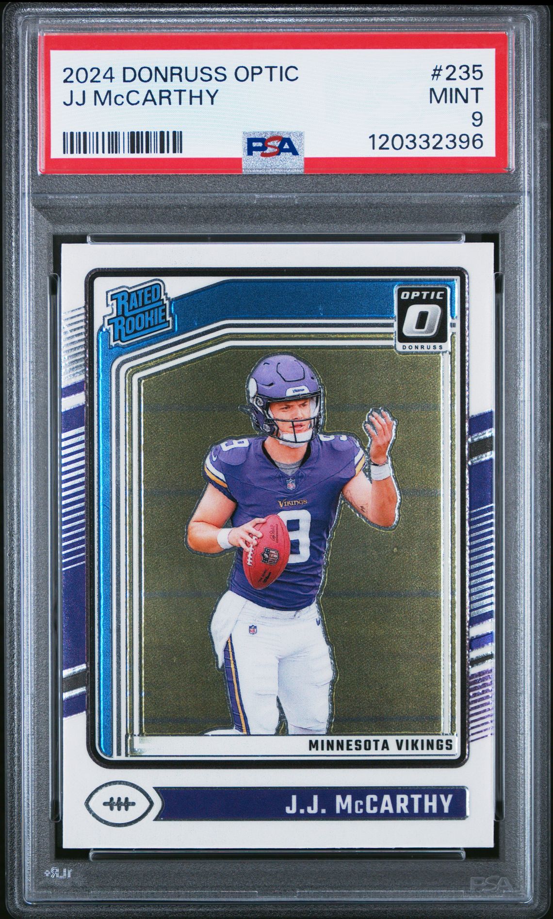 2024 Panini Donruss Optic Jj Mccarthy #235 Mint 9 front