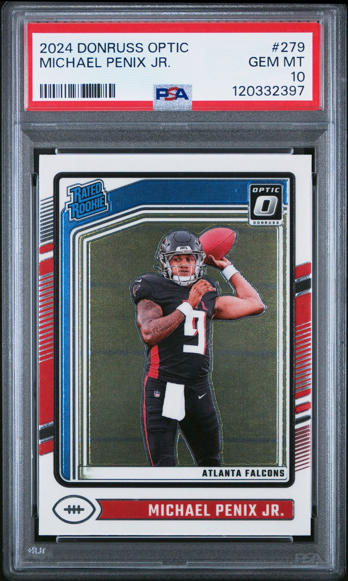 2024 Panini Donruss Optic Michael Penix Jr. #279 Gem Mt 10 front