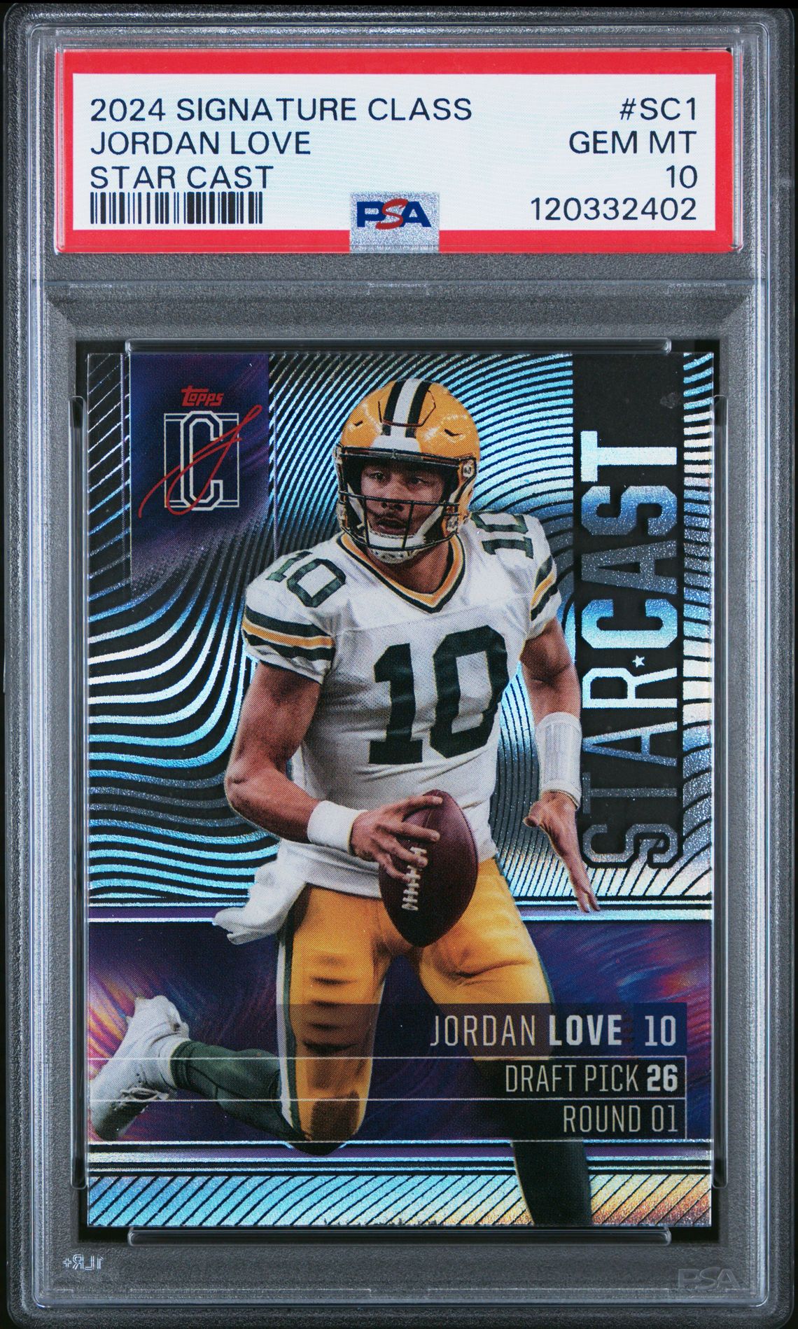 2024 Topps Signature Class Star Cast Jordan Love #Sc1 Gem Mt 10 front