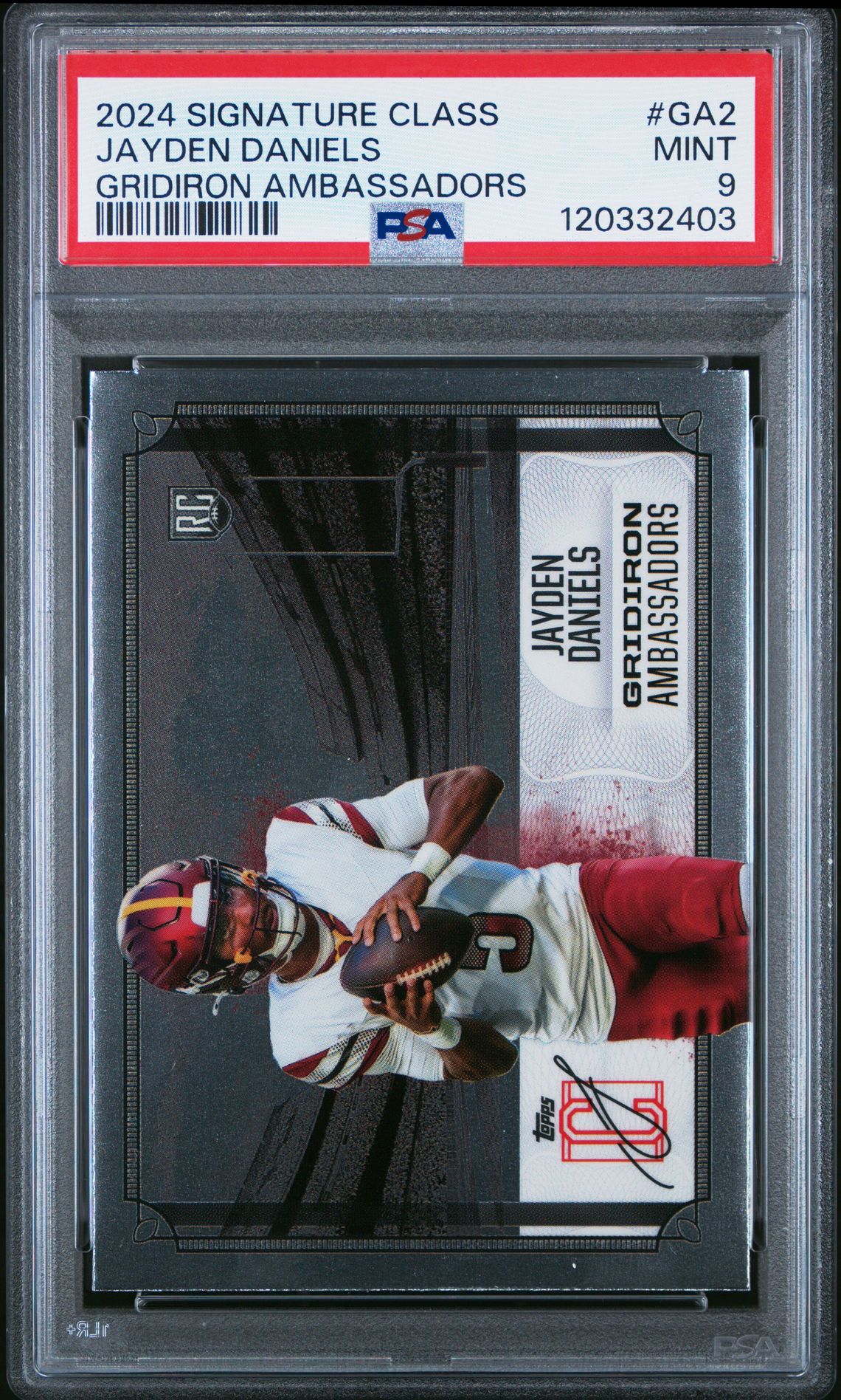 2024 Topps Signature Class Gridiron Ambassadors Jayden Daniels #Ga2 Mint 9 front