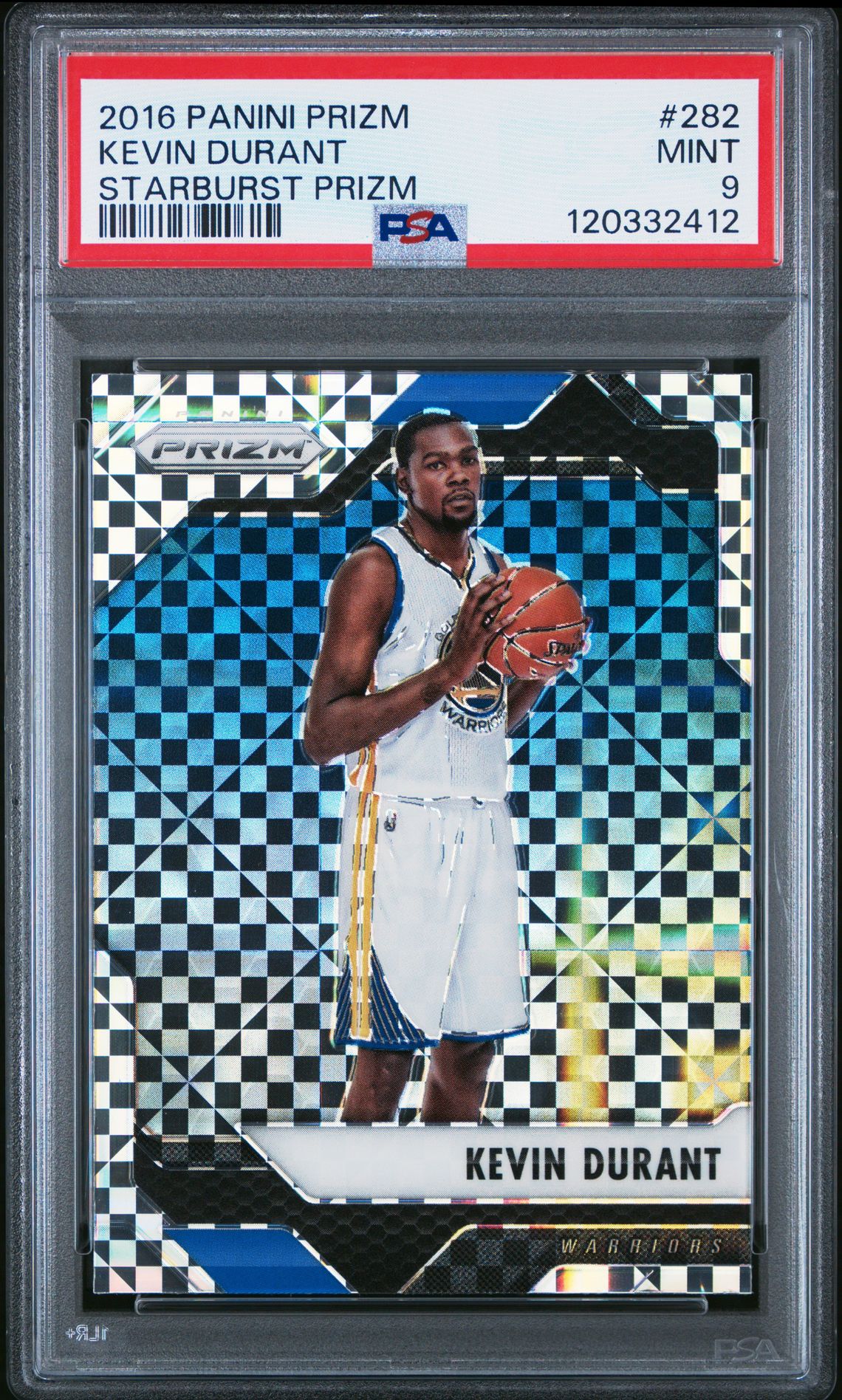 2016 Panini Prizm Kevin Durant #282 (Starburst Prizm) Mint 9 front