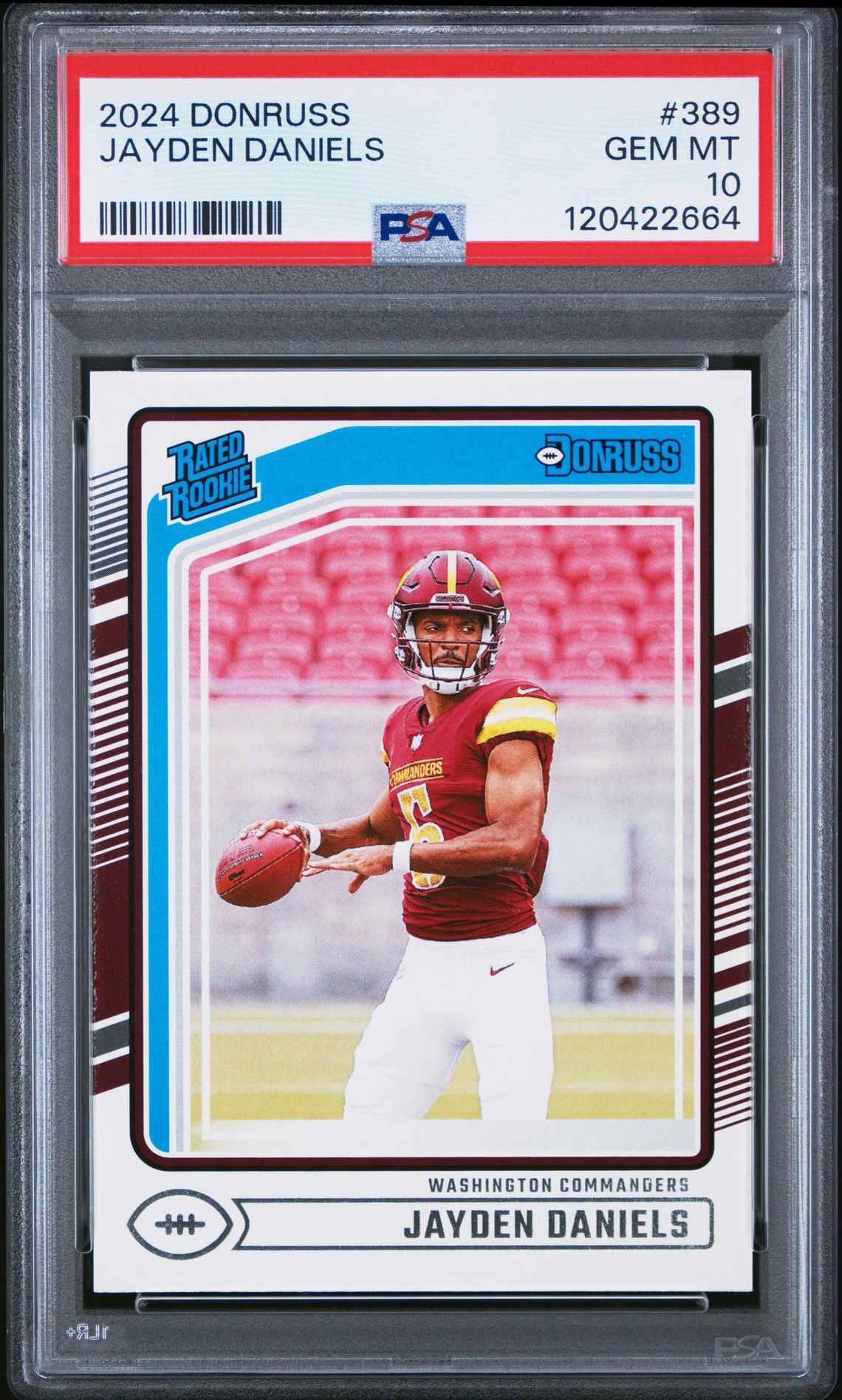 2024 Panini Donruss Jayden Daniels #389 Gem Mt 10 front