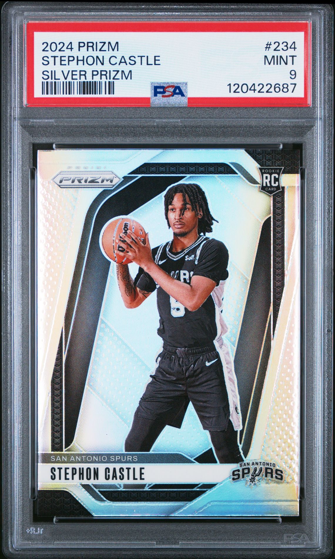 2024 Panini Prizm Stephon Castle #234 (Silver Prizm) Mint 9 front