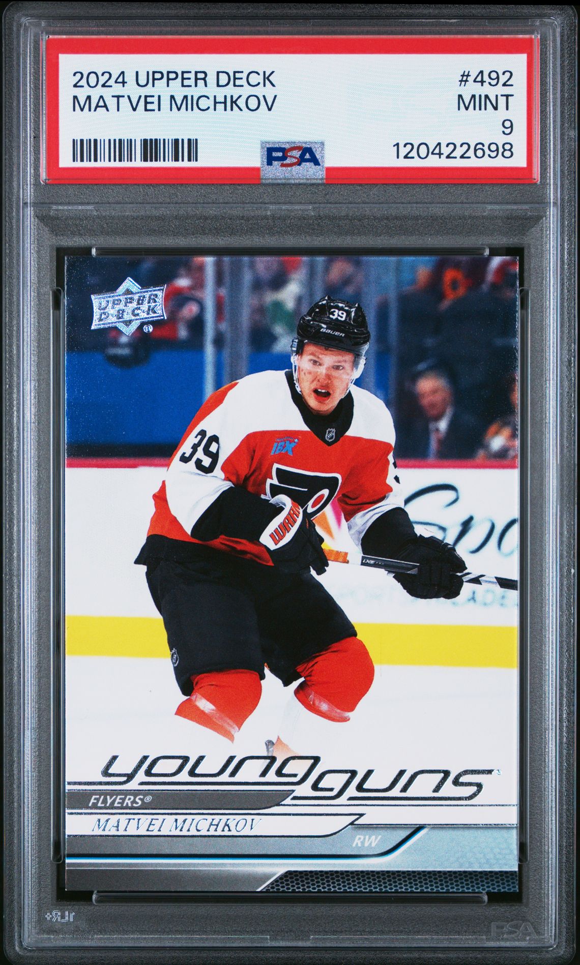 2024 Upper Deck Matvei Michkov #492 Mint 9 front