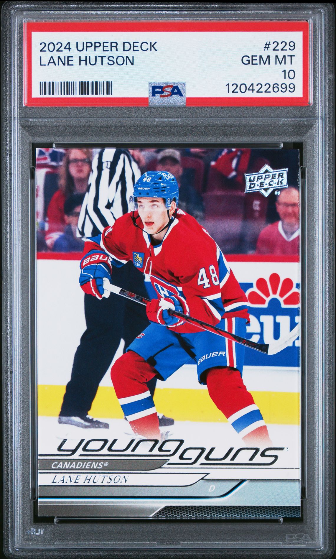 2024 Upper Deck Lane Hutson #229 Gem Mt 10 front