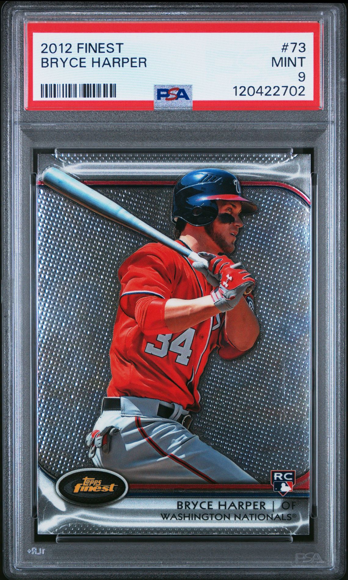 2012 Finest Bryce Harper #73 Mint 9 front