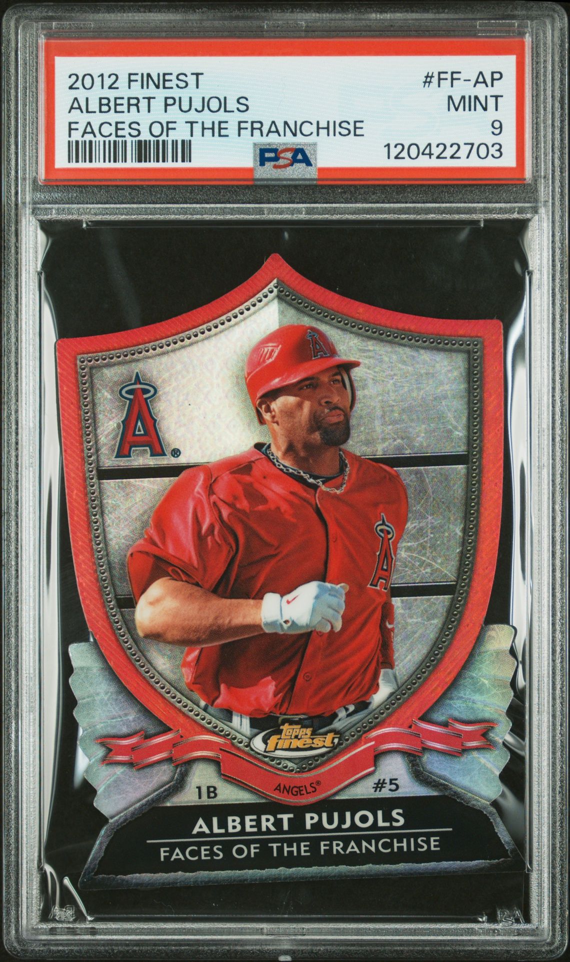 2012 Finest Faces Of The Franchise Albert Pujols #Ff-Ap (Faces Of The Franchise) Mint 9 front