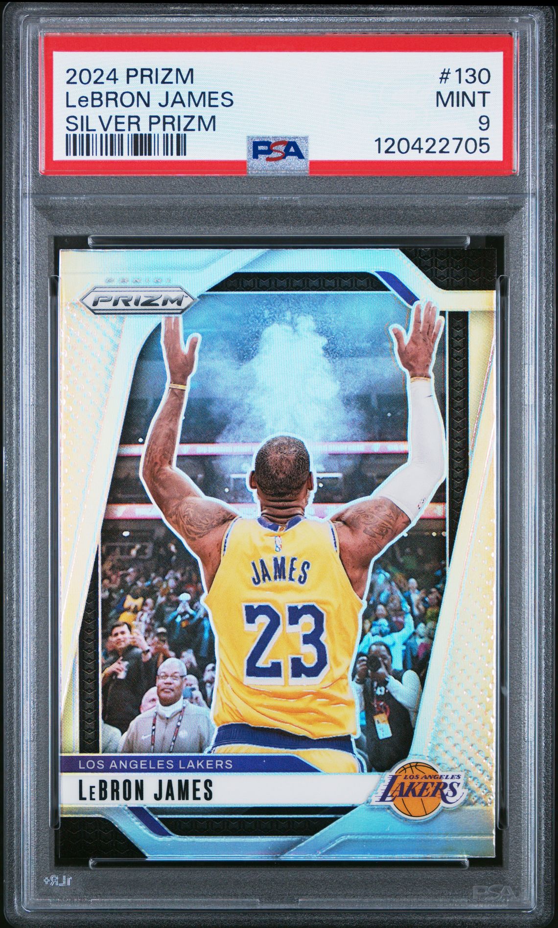 2024 Panini Prizm Lebron James #130 (Silver Prizm) Mint 9 front