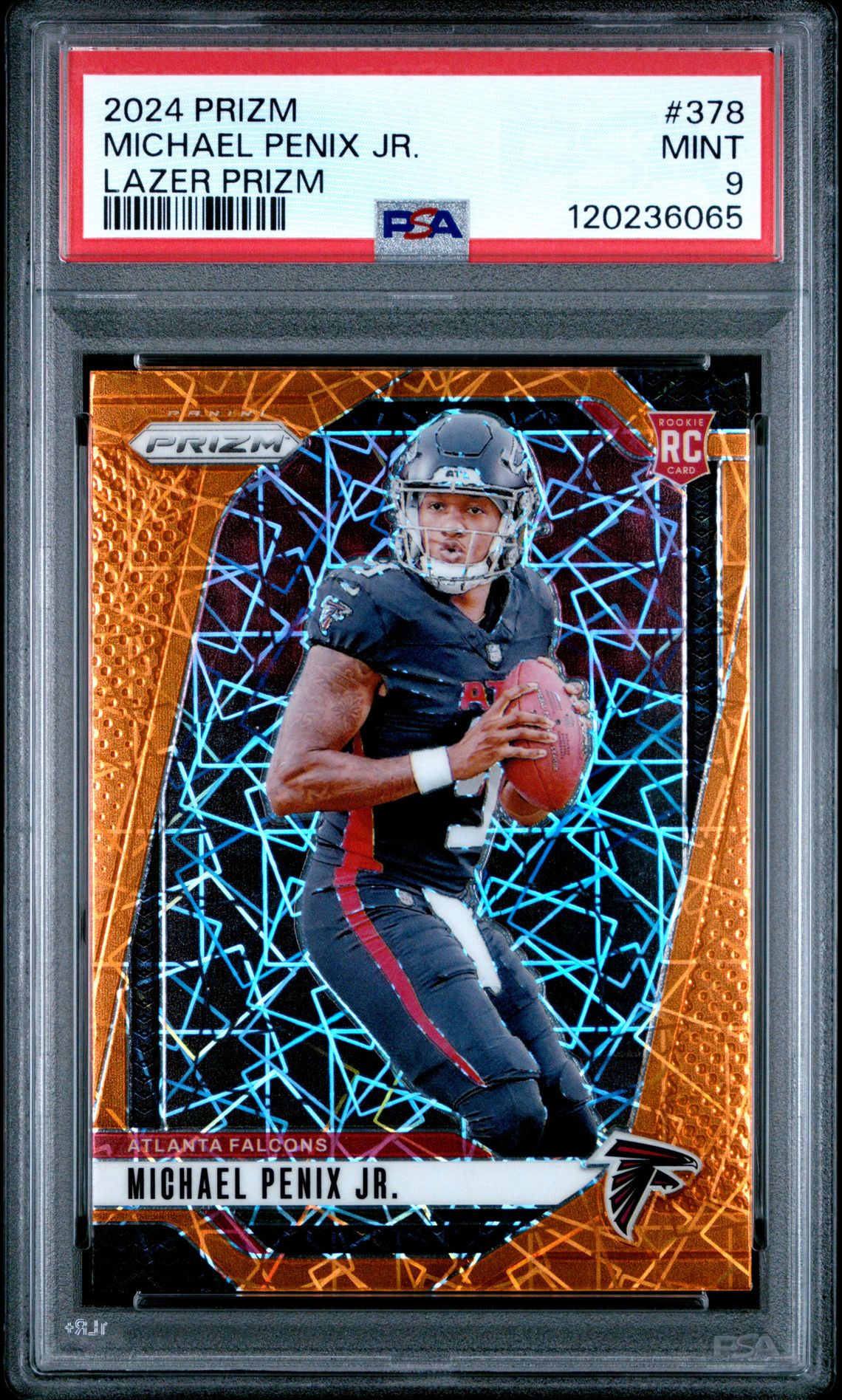 2024 Panini Prizm Michael Penix Jr. #378 (Lazer Prizm) Mint 9 front