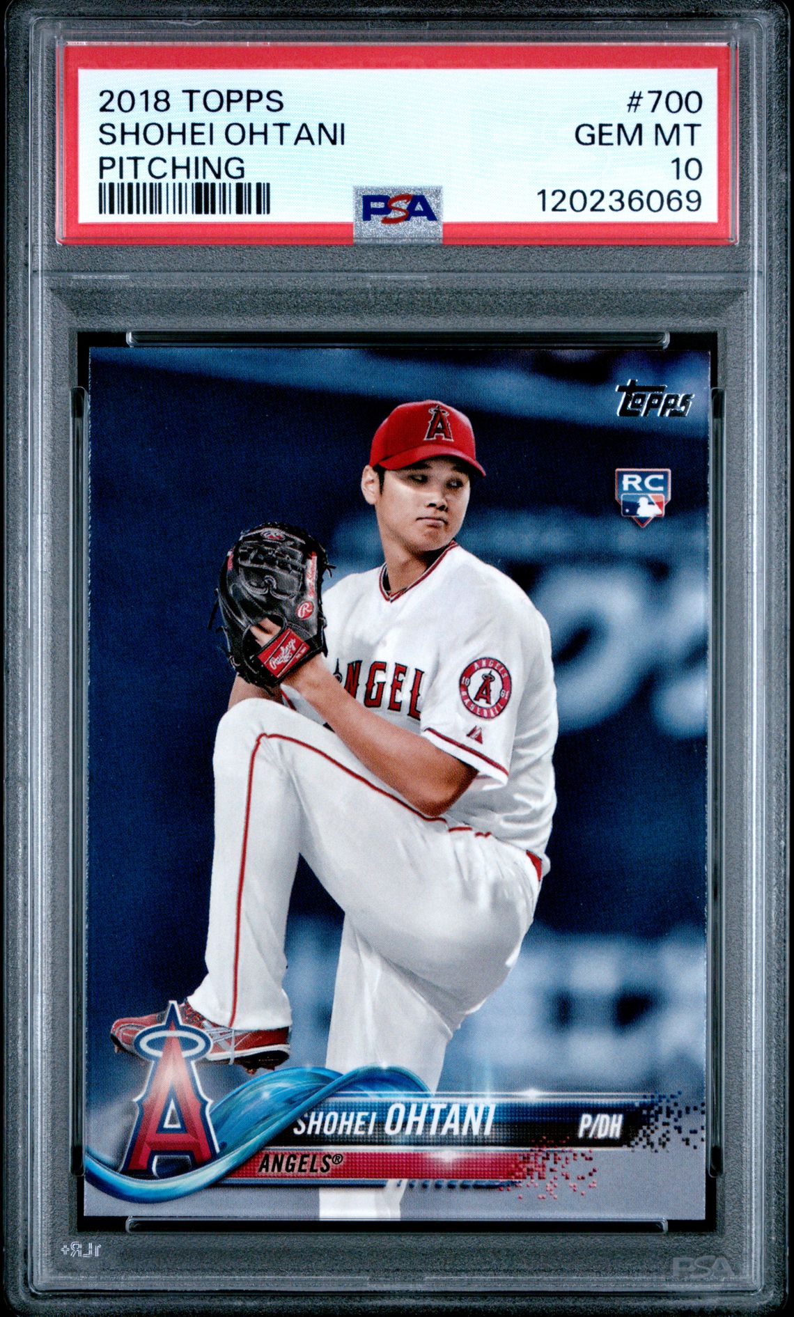 2018 Topps Shohei Ohtani #700 (Pitching) Gem Mt 10 front