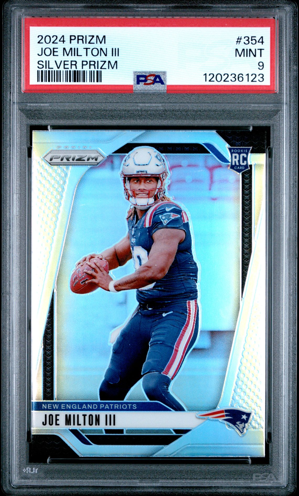 2024 Panini Prizm Joe Milton Iii #354 (Silver Prizm) Mint 9 front