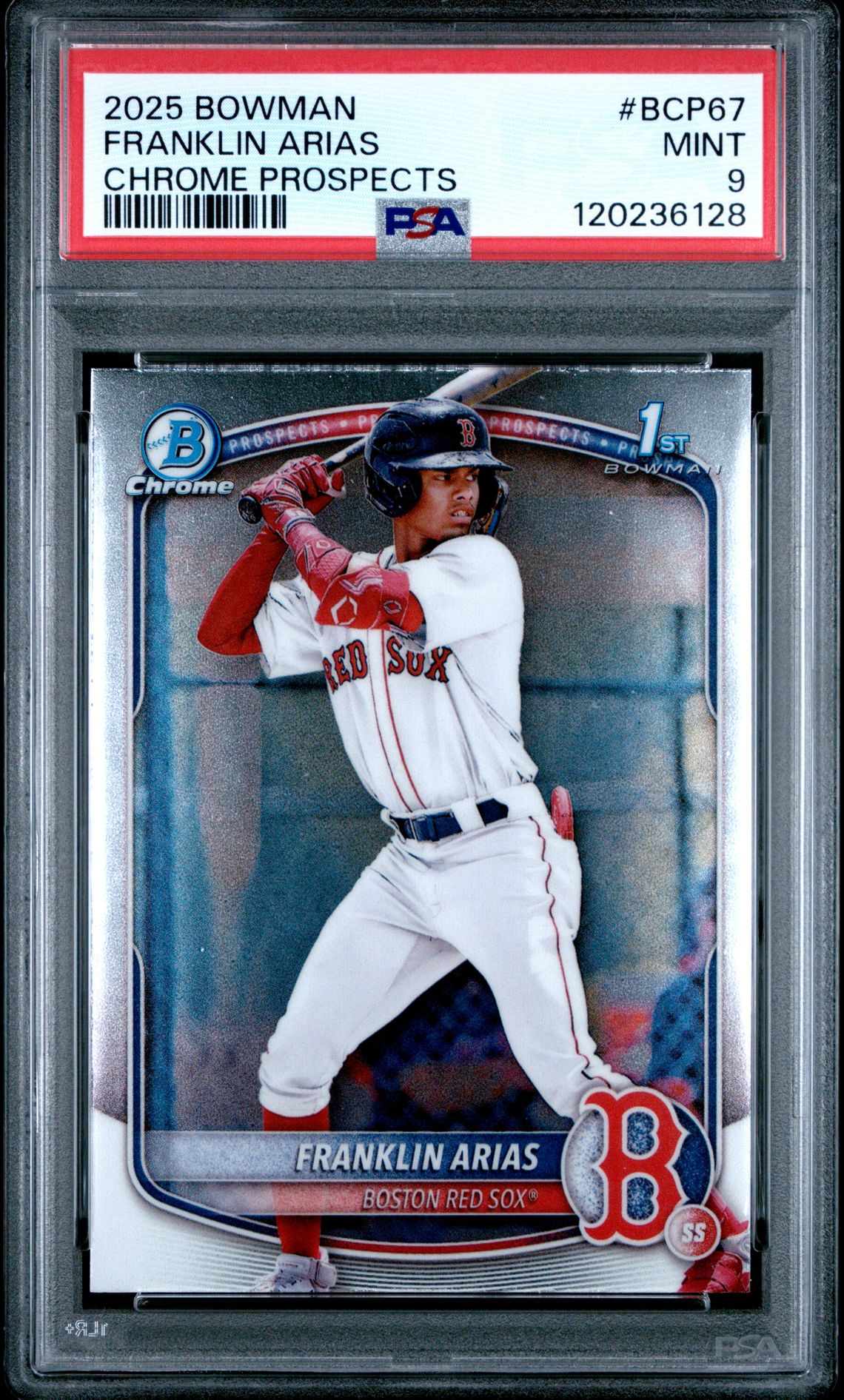 2025 Bowman Chrome Prospects Franklin Arias #Bcp67 Mint 9 front