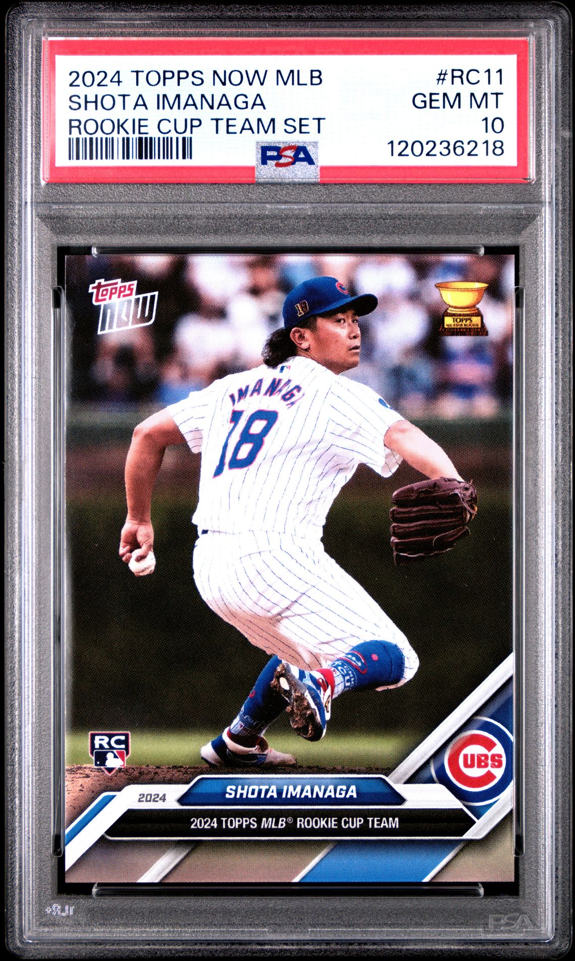 2024 Topps Now Mlb Rookie Cup Team Set Shota Imanaga #Rc11 Gem Mt 10 front