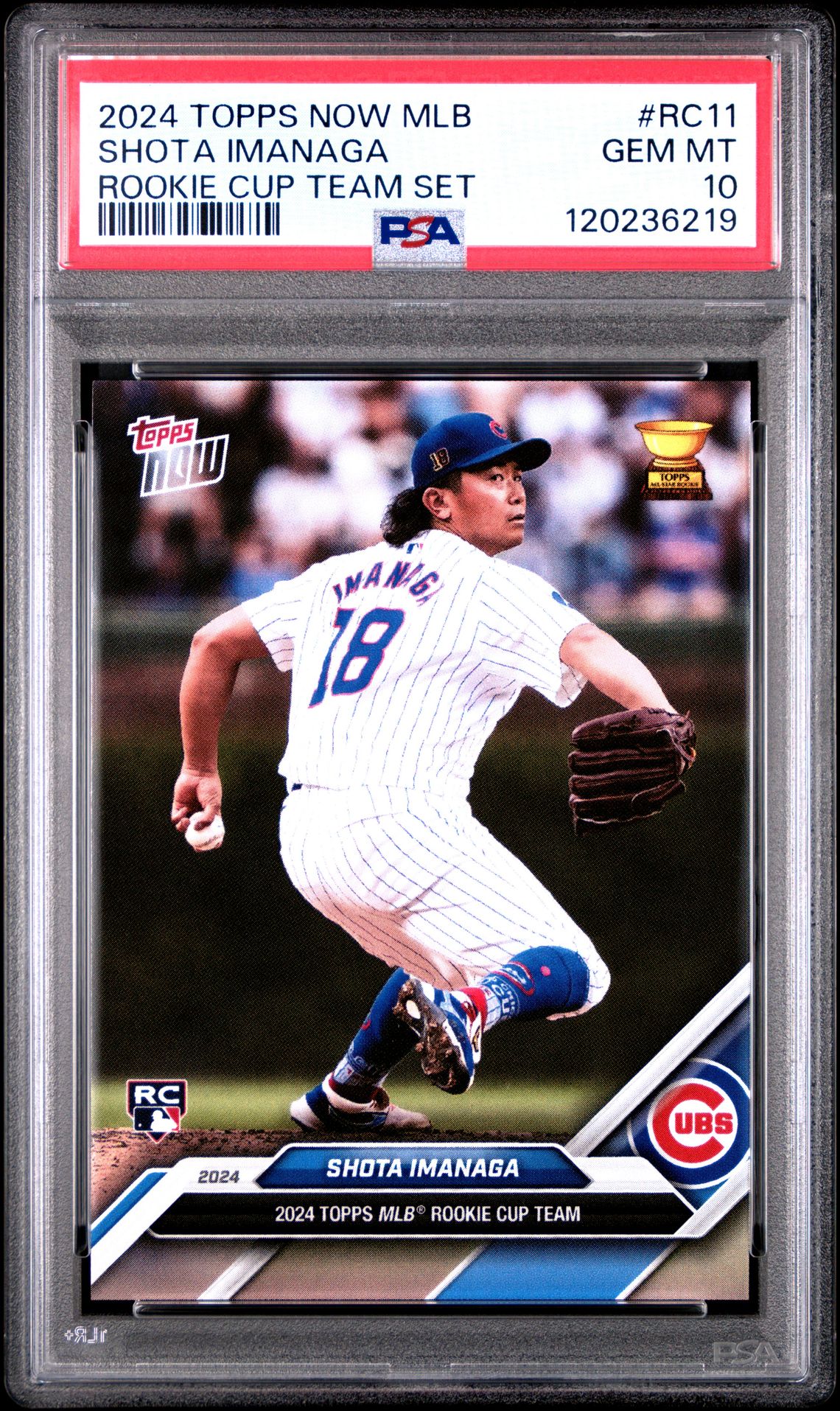 2024 Topps Now Mlb Rookie Cup Team Set Shota Imanaga #Rc11 Gem Mt 10 front