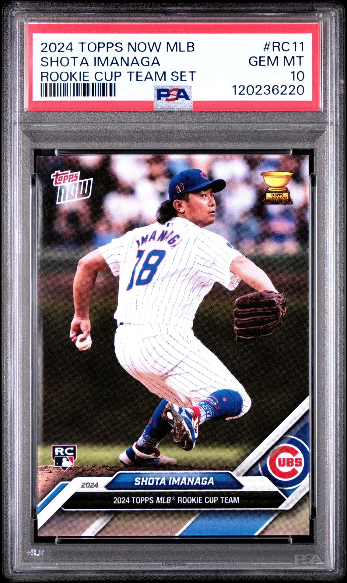 2024 Topps Now Mlb Rookie Cup Team Set Shota Imanaga #Rc11 Gem Mt 10 front