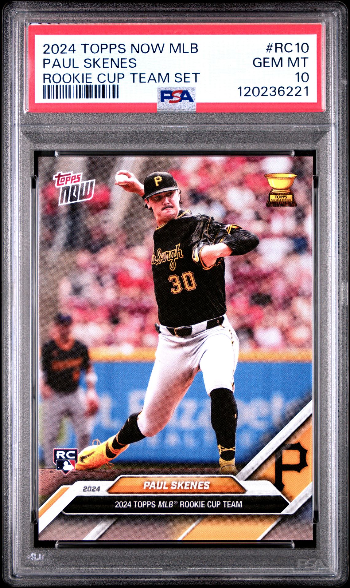 2024 Topps Now Mlb Rookie Cup Team Set Paul Skenes #Rc10 Gem Mt 10 front
