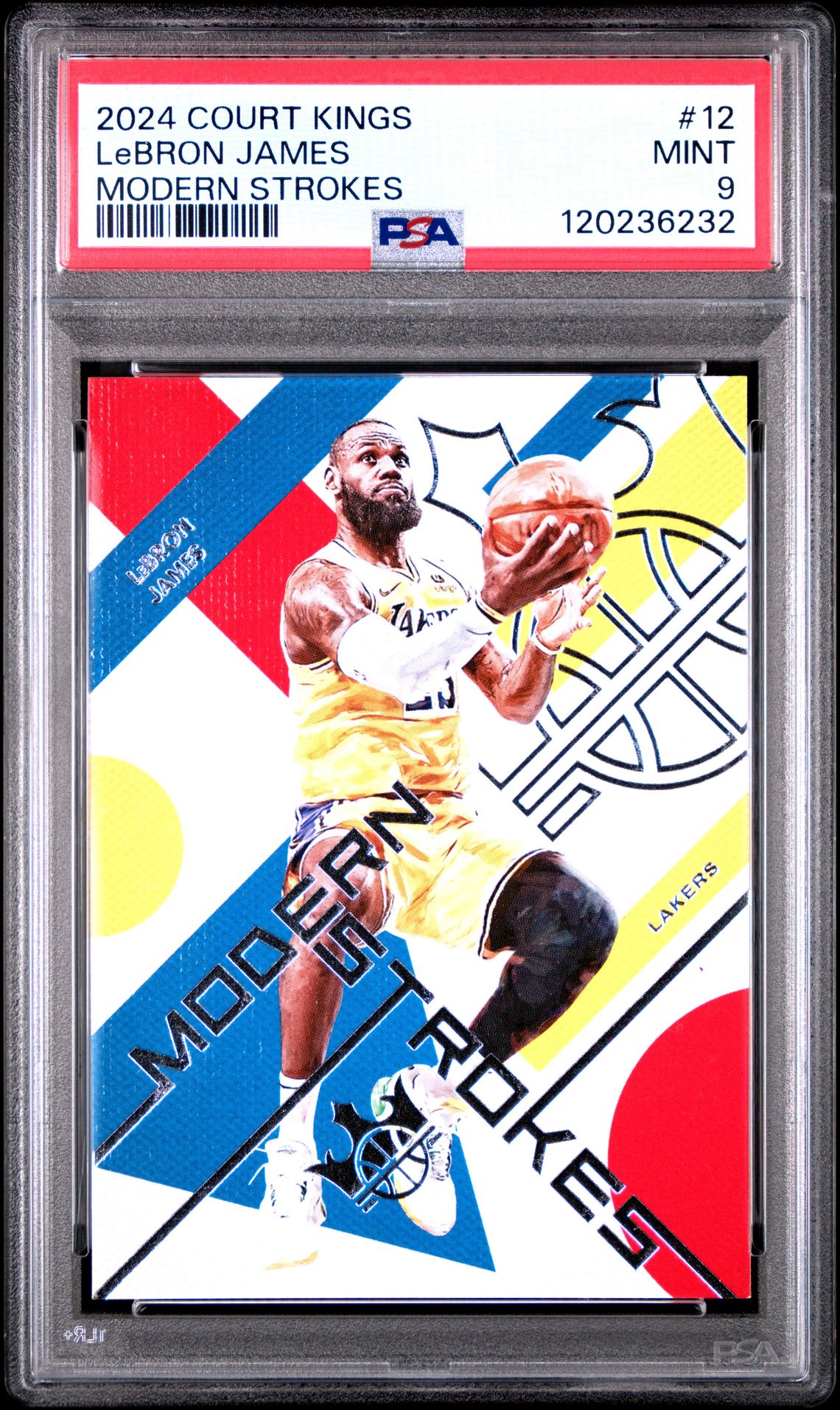 2024 Panini Court Kings Modern Strokes Lebron James #12 Mint 9 front