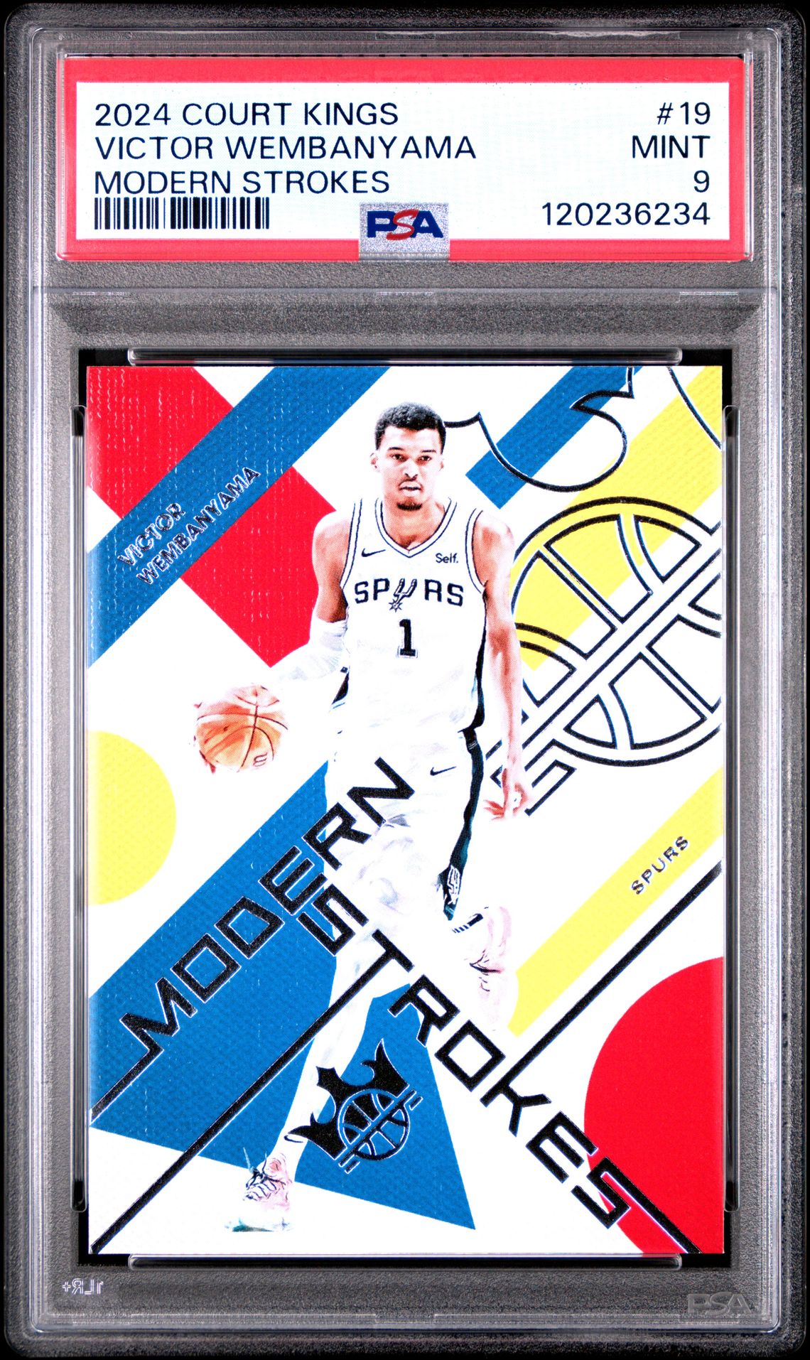 2024 Panini Court Kings Modern Strokes Victor Wembanyama #19 Mint 9 front