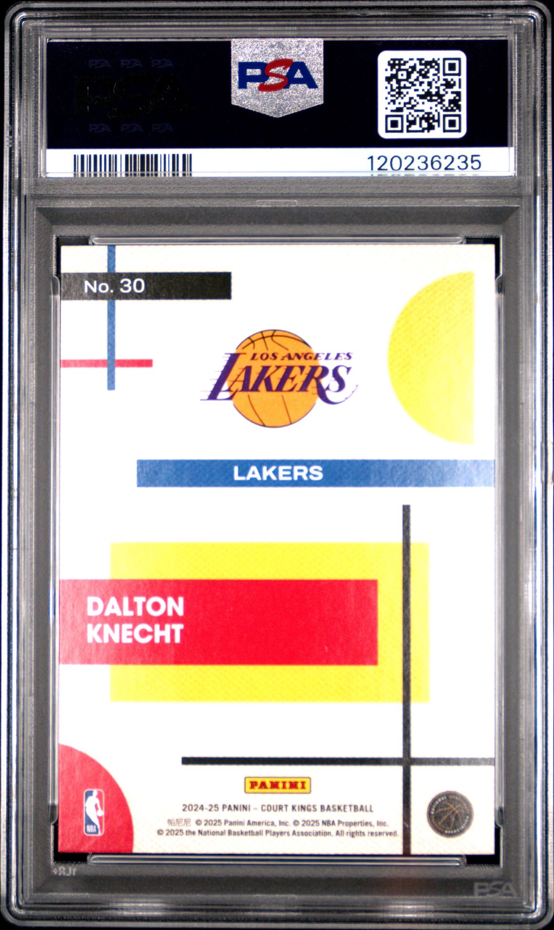 2024 Panini Court Kings Modern Strokes Dalton Knecht #30 Mint 9 back