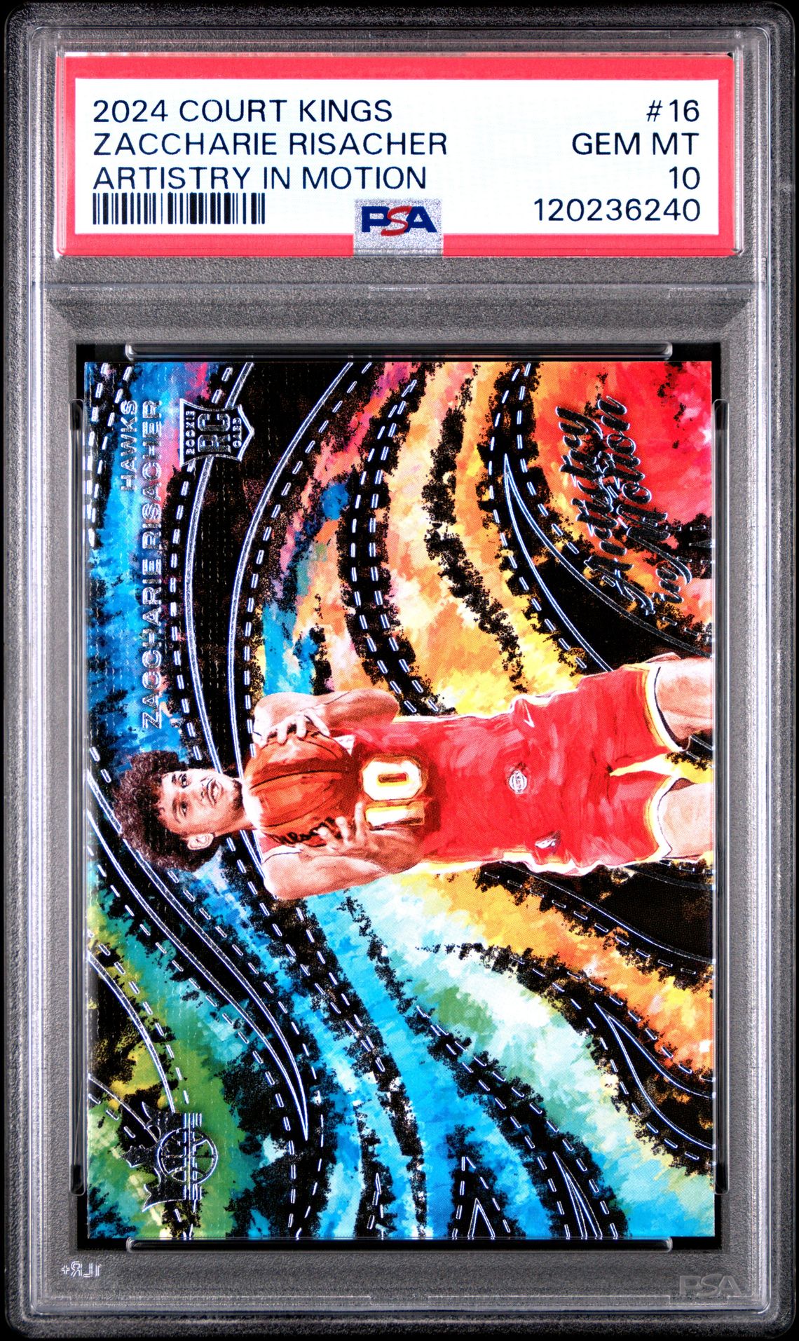 2024 Panini Court Kings Artistry In Motion Zaccharie Risacher #16 Gem Mt 10 front