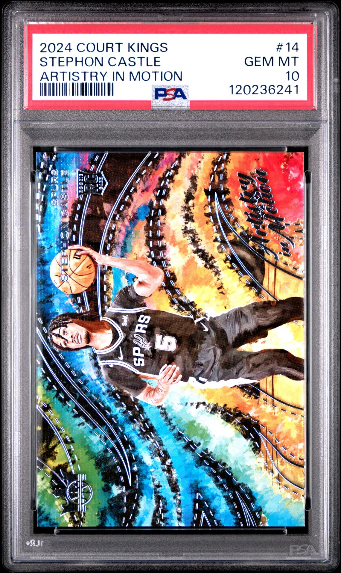 2024 Panini Court Kings Artistry In Motion Stephon Castle #14 Gem Mt 10 front