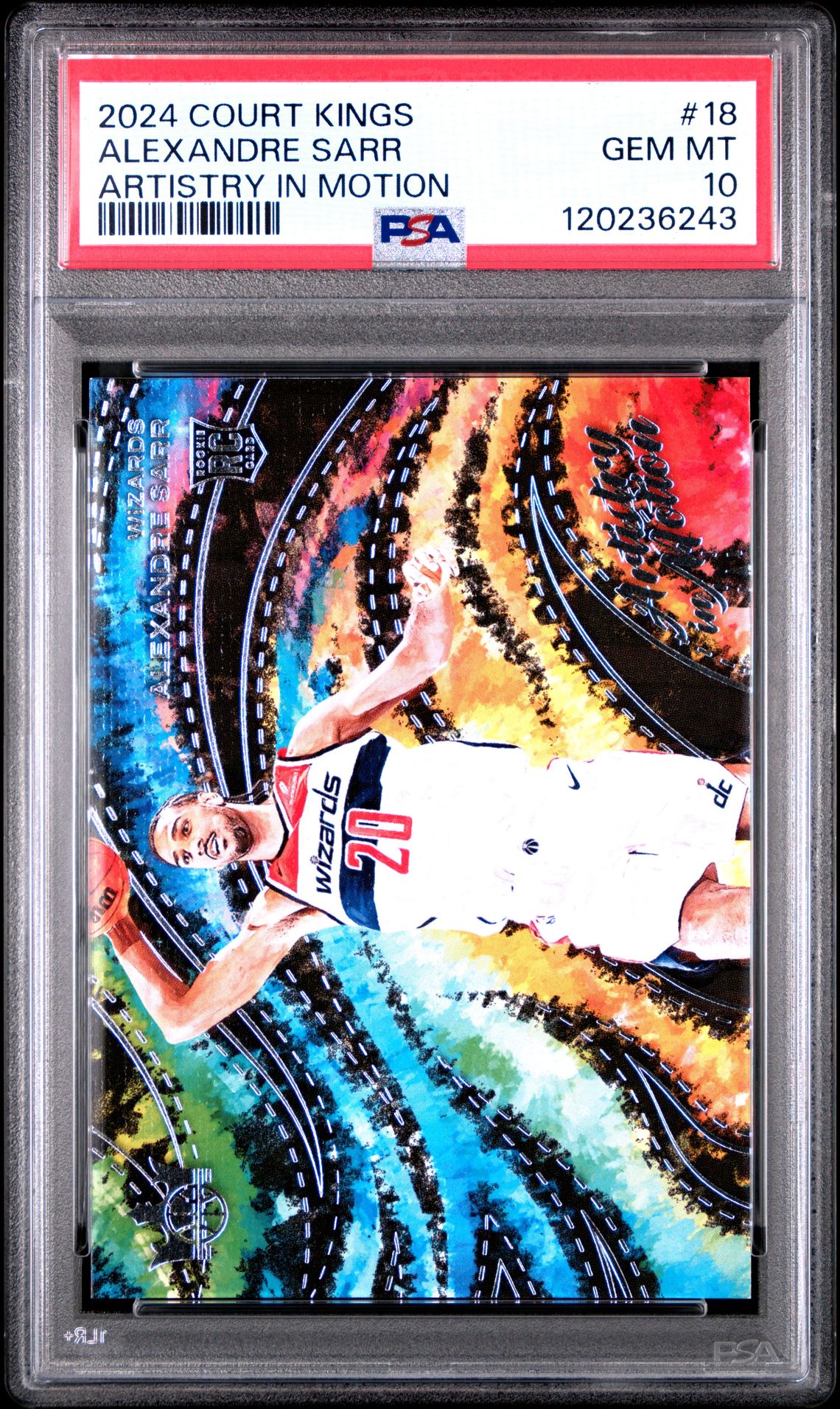 2024 Panini Court Kings Artistry In Motion Alexandre Sarr #18 Gem Mt 10 front