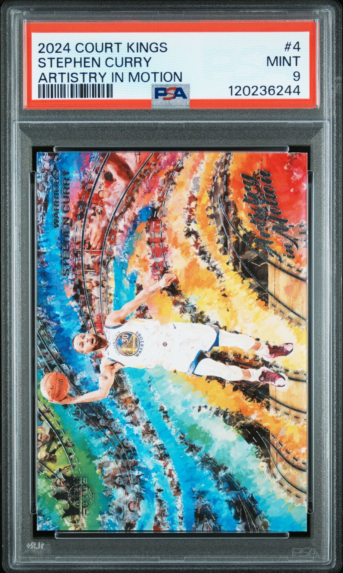 2024 Panini Court Kings Artistry In Motion Stephen Curry #4 Mint 9 front