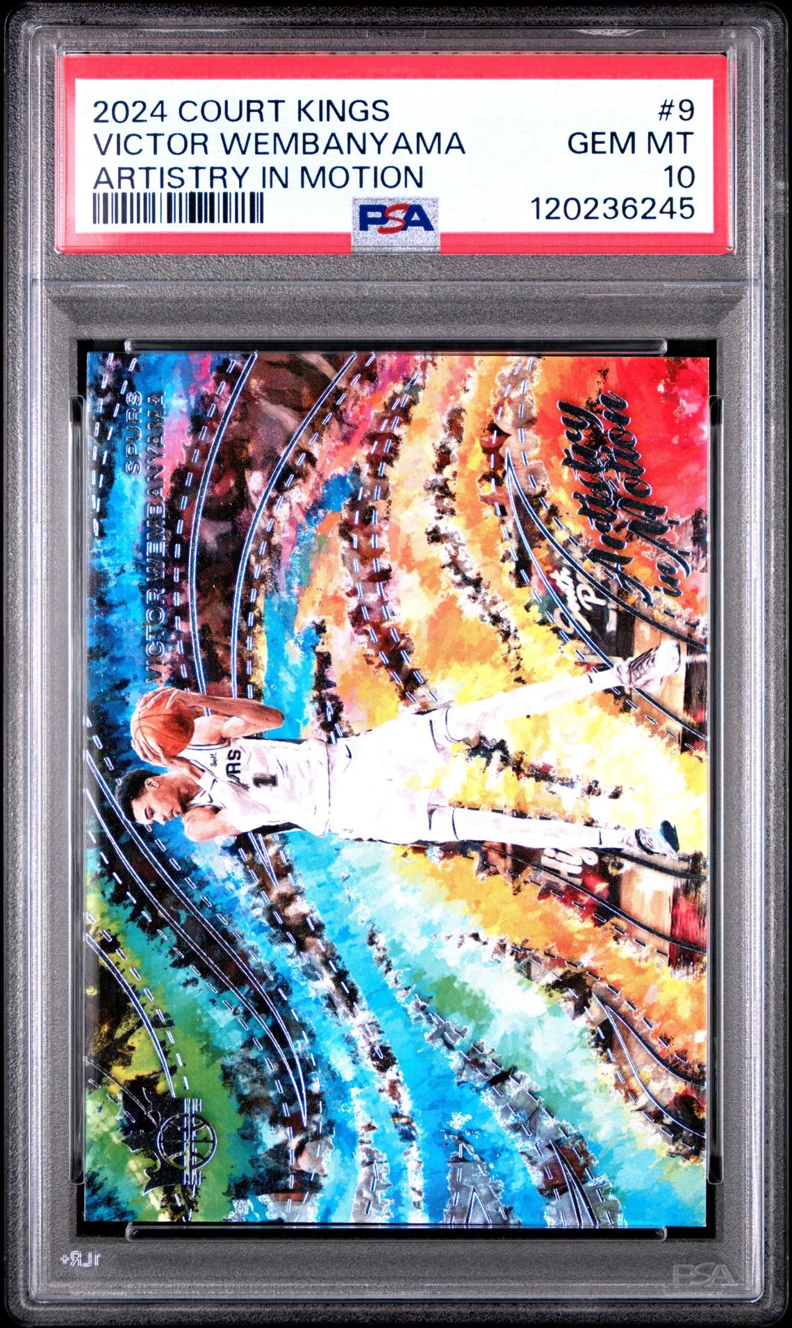 2024 Panini Court Kings Artistry In Motion Victor Wembanyama #9 Gem Mt 10 front