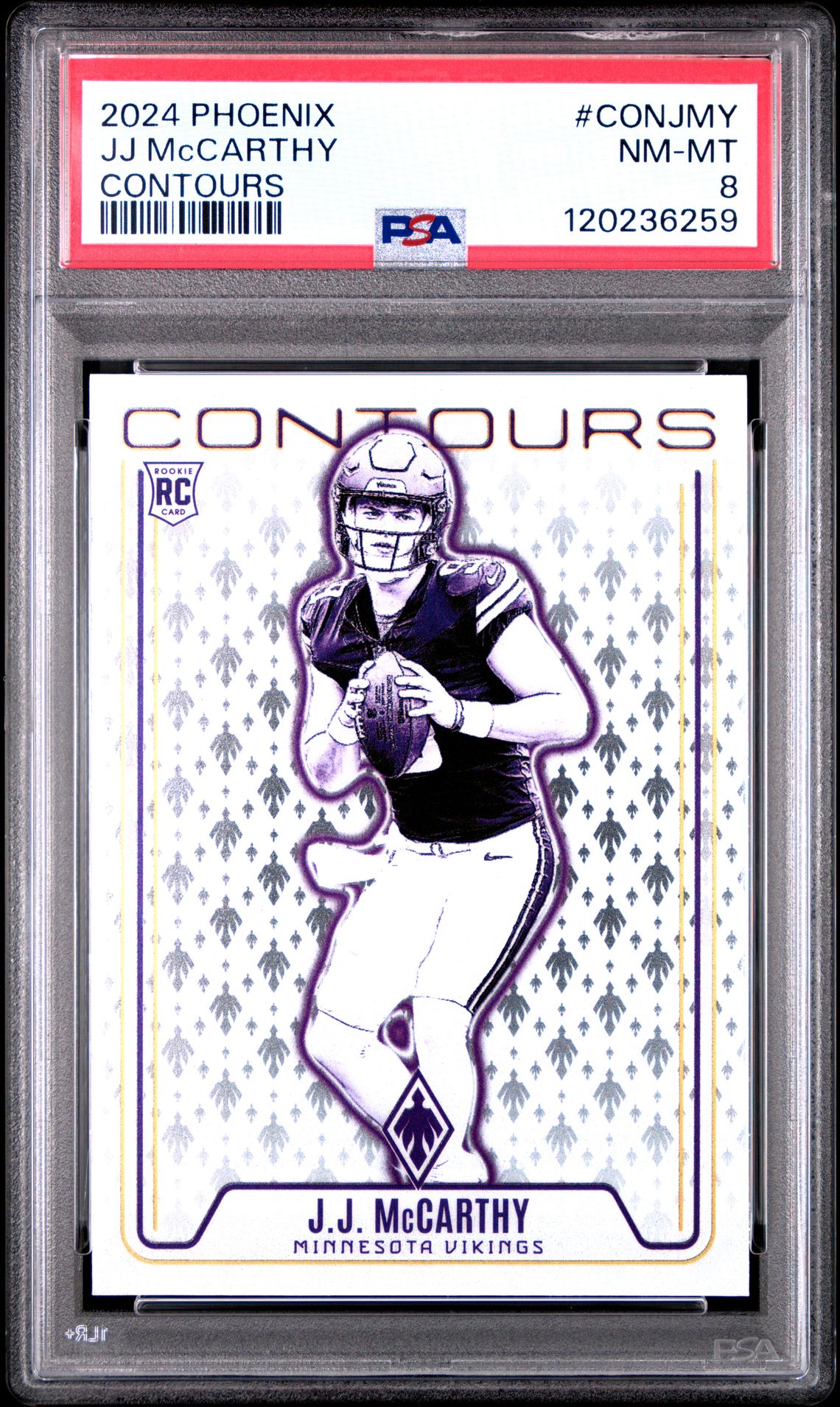 2024 Panini Phoenix Contours Jj Mccarthy #Conjmy Nm-Mt 8 front