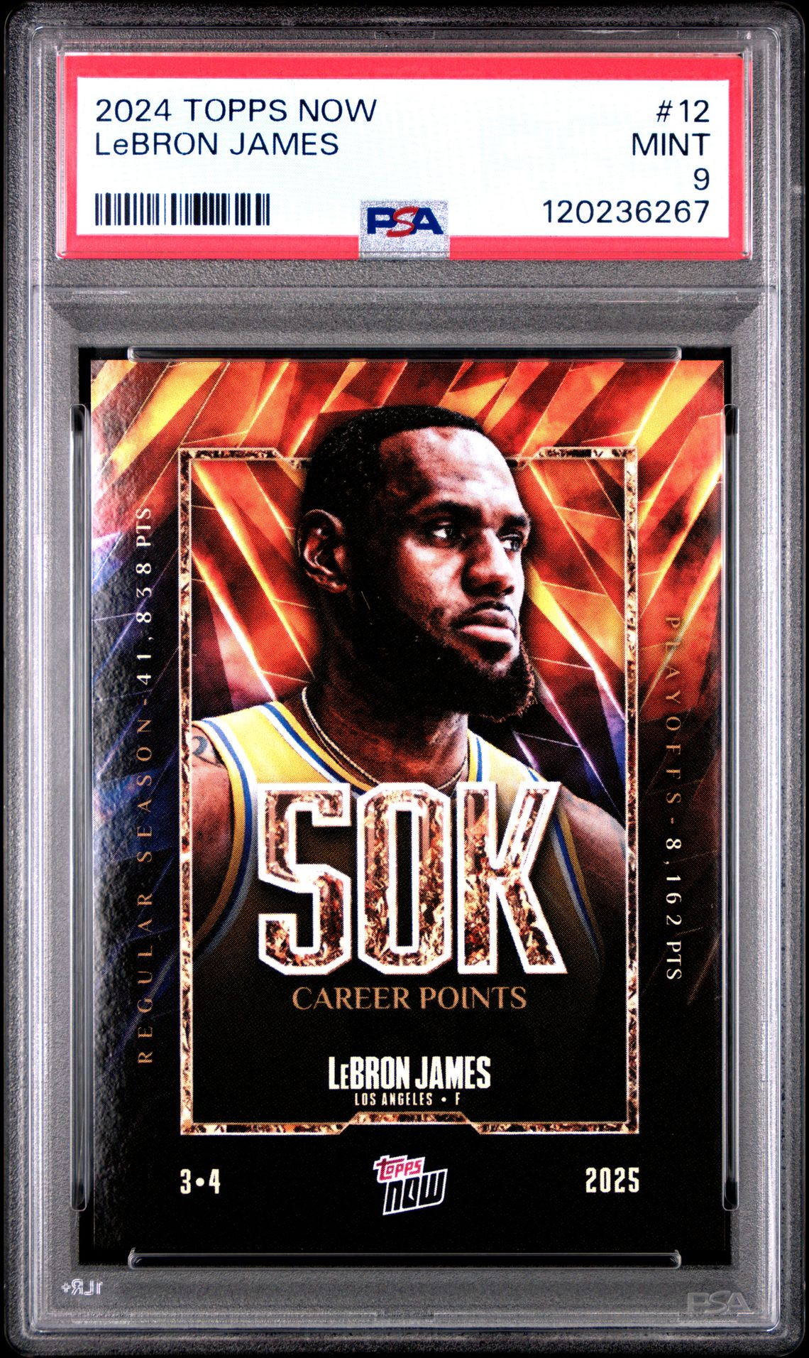 2024 Topps Now Lebron James #12 Mint 9 front