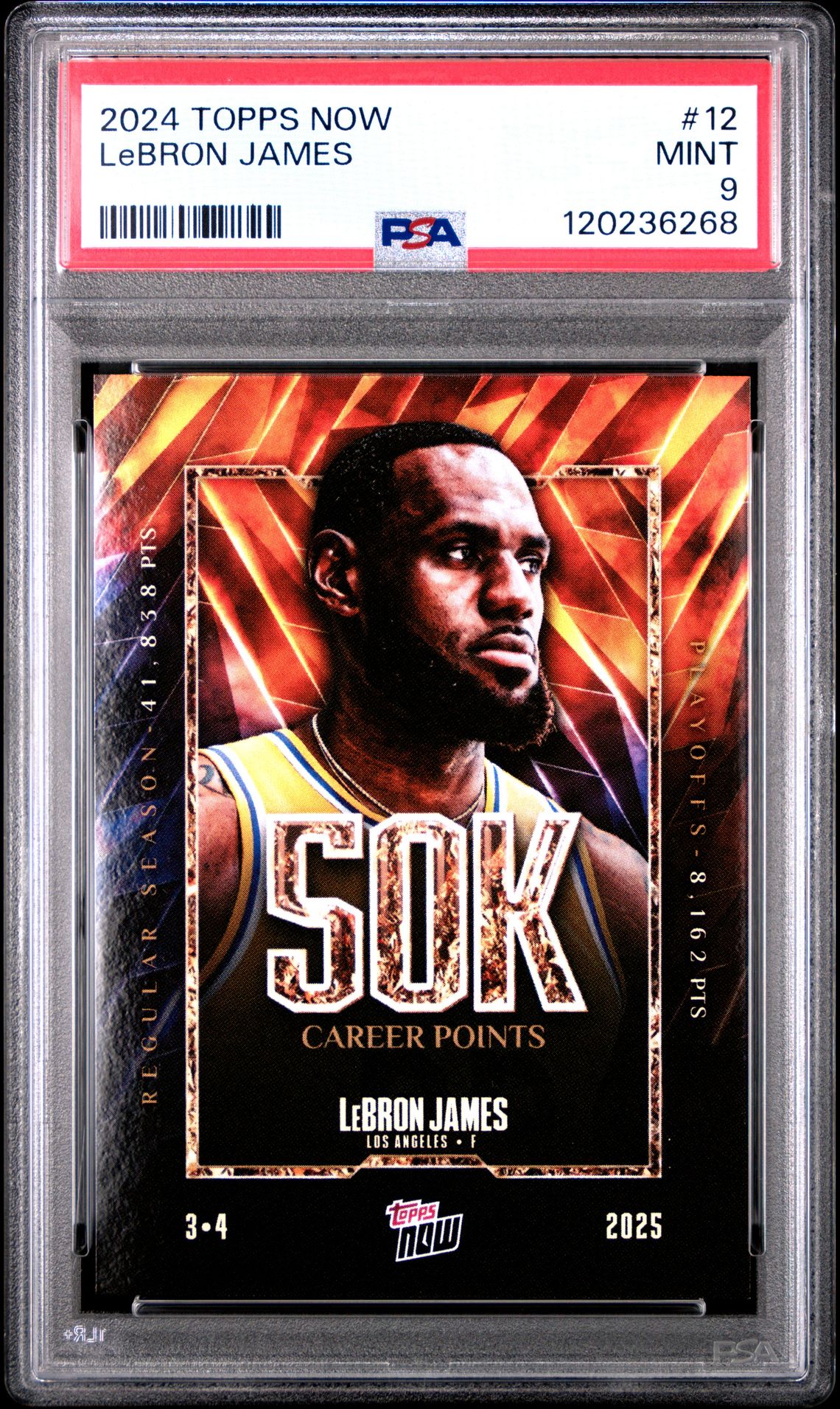 2024 Topps Now Lebron James #12 Mint 9 front
