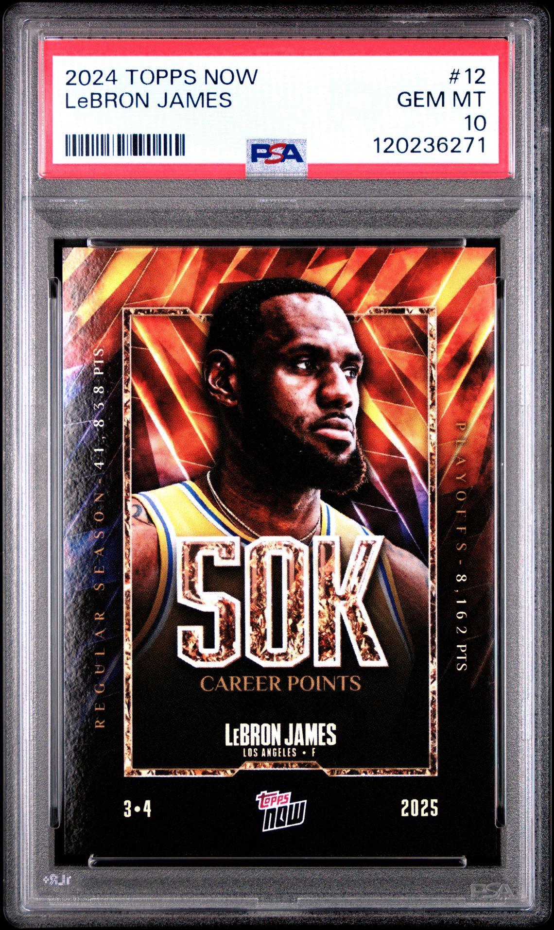 2024 Topps Now Lebron James #12 Gem Mt 10 front