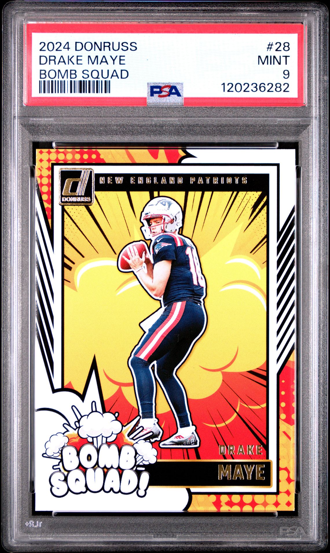 2024 Panini Donruss Bomb Squad Drake Maye #28 Mint 9 front