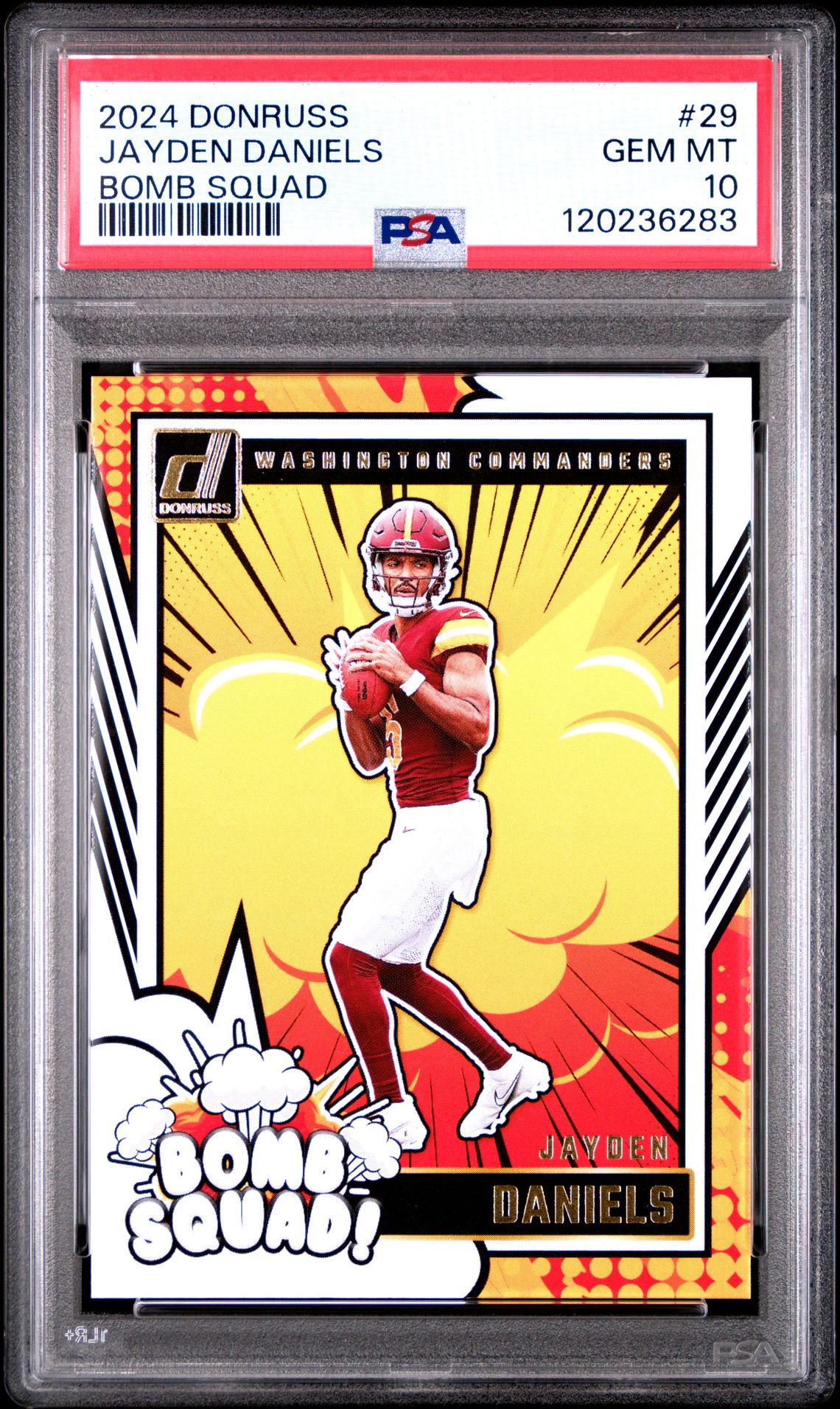 2024 Panini Donruss Bomb Squad Jayden Daniels #29 Gem Mt 10 front