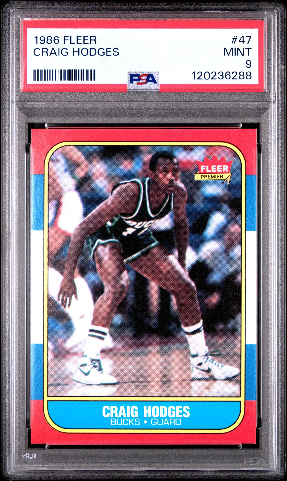 1986 Fleer Craig Hodges #47 Mint 9 front