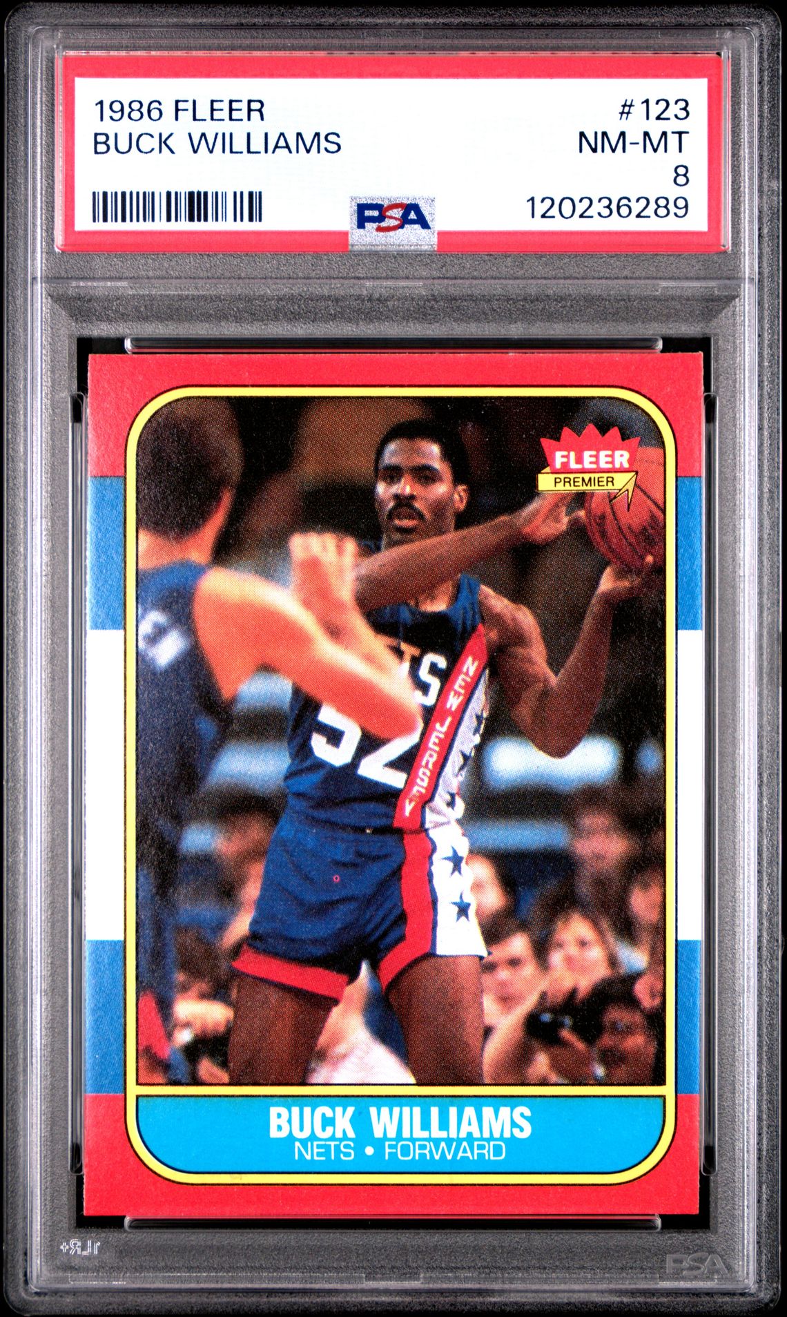 1986 Fleer Buck Williams #123 Nm-Mt 8 front
