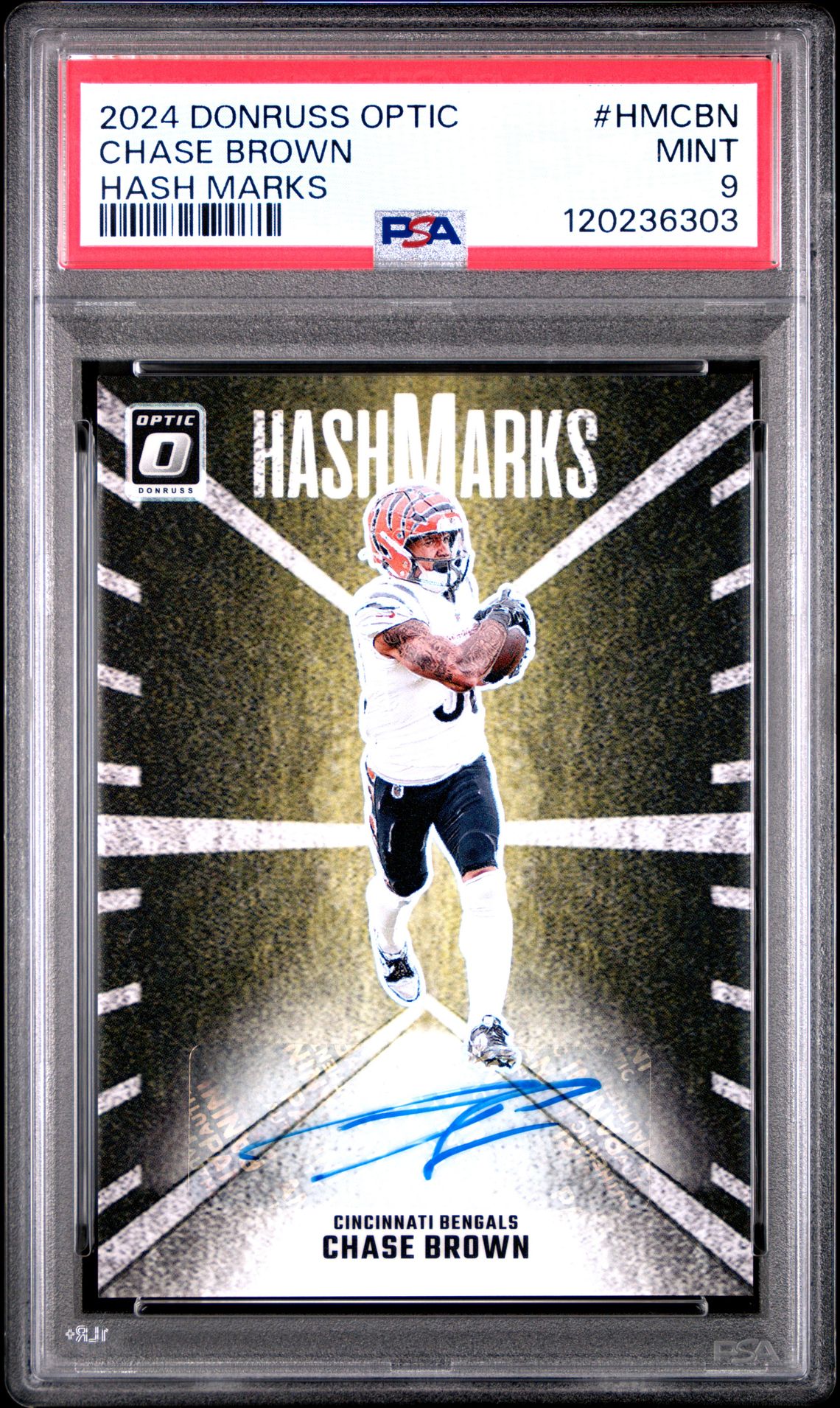 2024 Panini Donruss Optic Hash Marks Chase Brown #Hmcbn Mint 9 front
