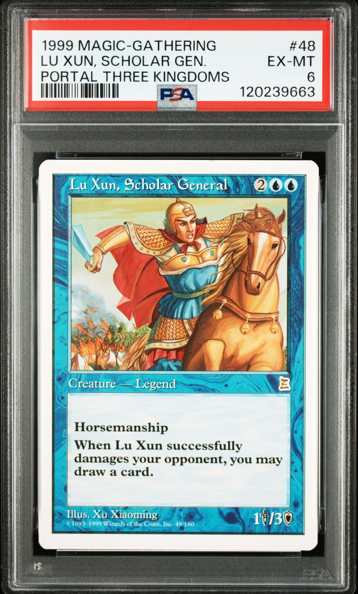 1999 MTG MAGIC THE GATHERING PORTAL THREE KINGDOMS #48 Lu Xun front
