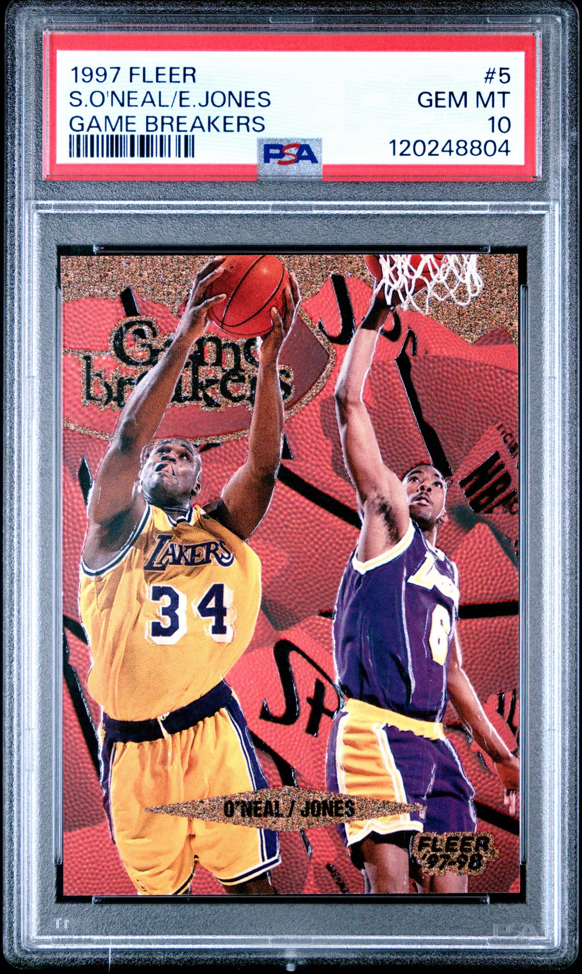 1997 Fleer FLEER GAME BREAKERS #5 S.O'Neal/E.Jones front
