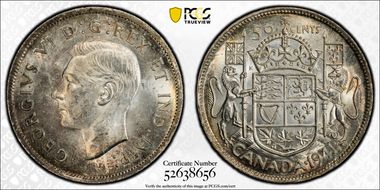 1941 50C Narrow Date MS63