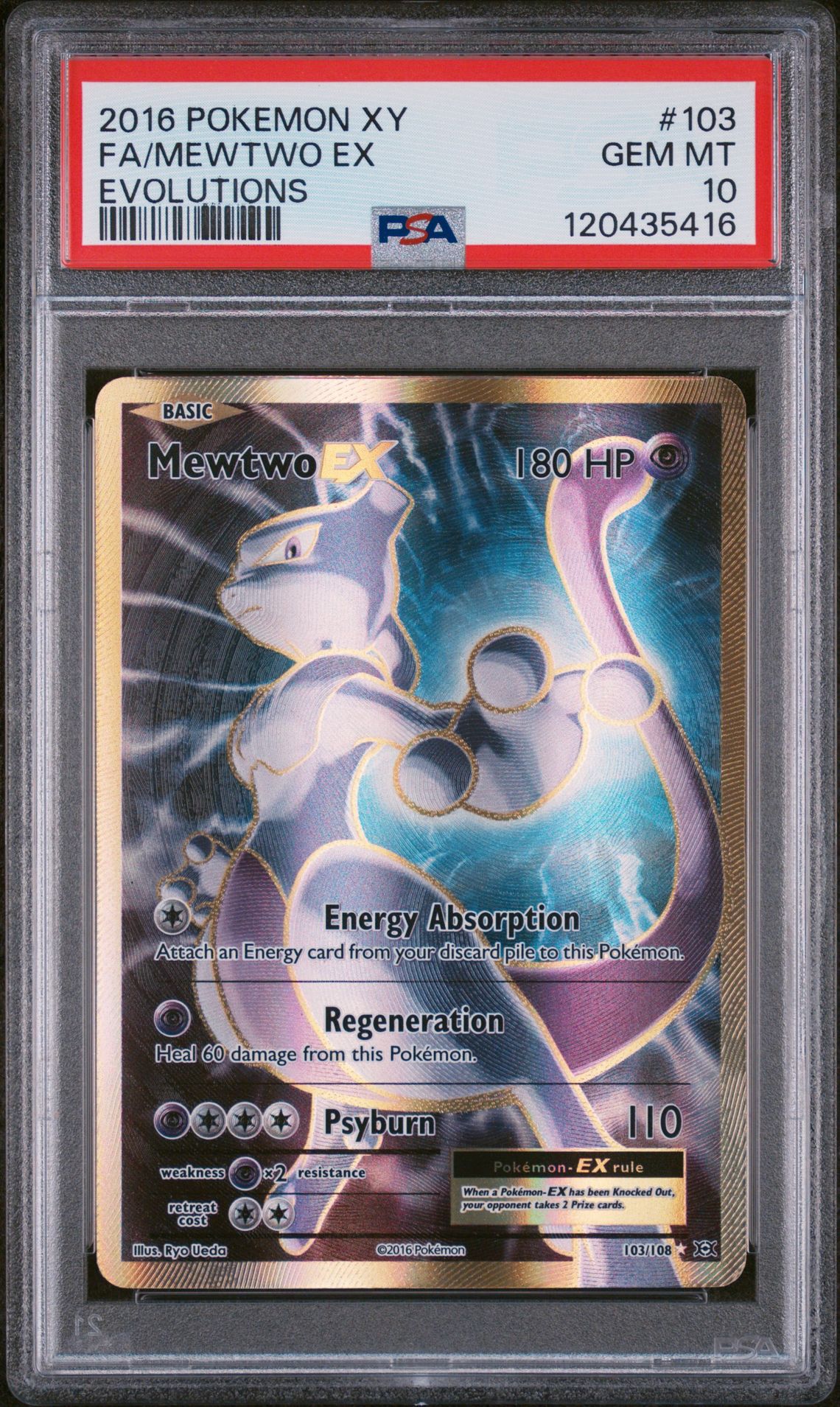 2016 Pokemon POKEMON XY EVOLUTIONS #103 Fa/Mewtwo Ex front