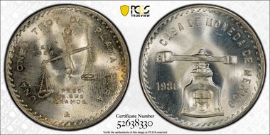 1980-Mo Onza KM-M49b.5  Ag MS66