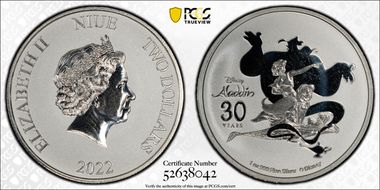 2022 $2 Aladdin - 30th Anniversary First Strike MS69