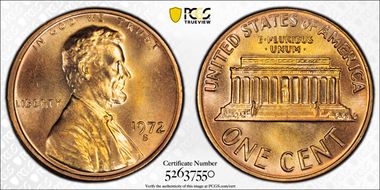 1972-S 1C MS67+ RD