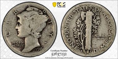 1916-D 10C G4