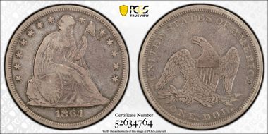 1864 $1 F12